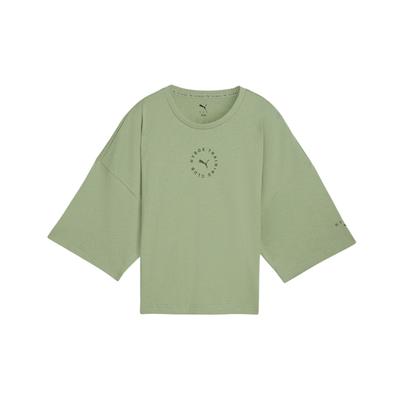 X Hyrox Cropped Lifestyle Tee Comfortable Versatile Loose Short Sleeve Drop Shoulder T-Shirt Women Tops 527639-82