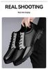 Men's Cross-Border Cowhide Lace-Up Thick Sole Formal Leather Shoes - Large Size Casual Spring/Autumn Footwear
