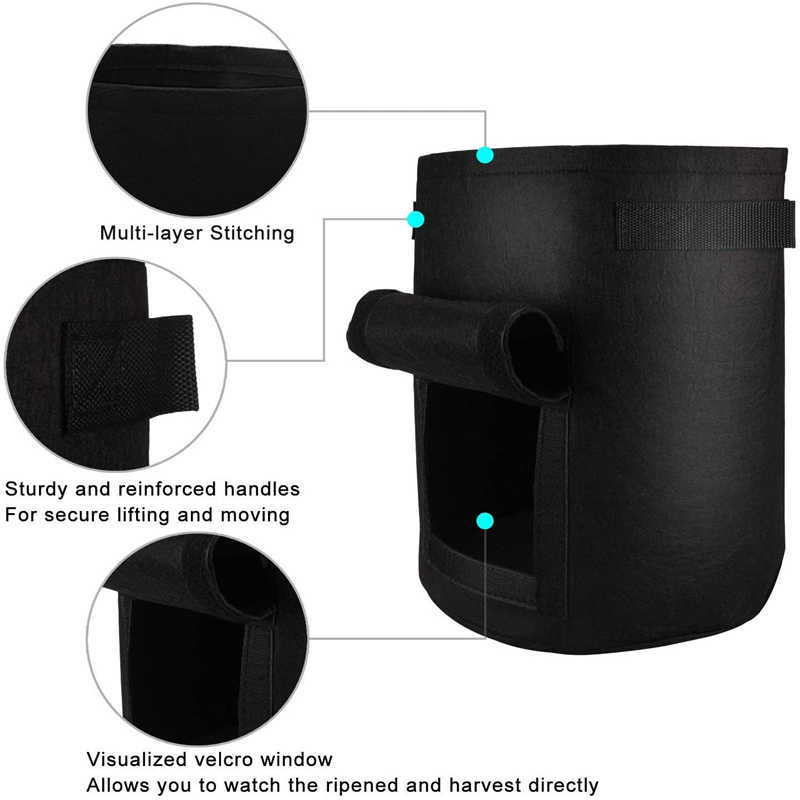 Plant Grow Bags Home Garden Potato Pot Greenhouse Vegetable Growing Bags