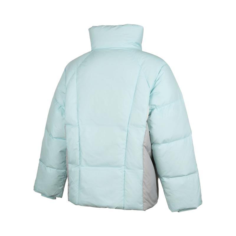 Adidas Fustl Down Jacket Fashion Versatile Comfortable Zipper Stand Collar Down Coat Men Jackets Light-Blue JN4145