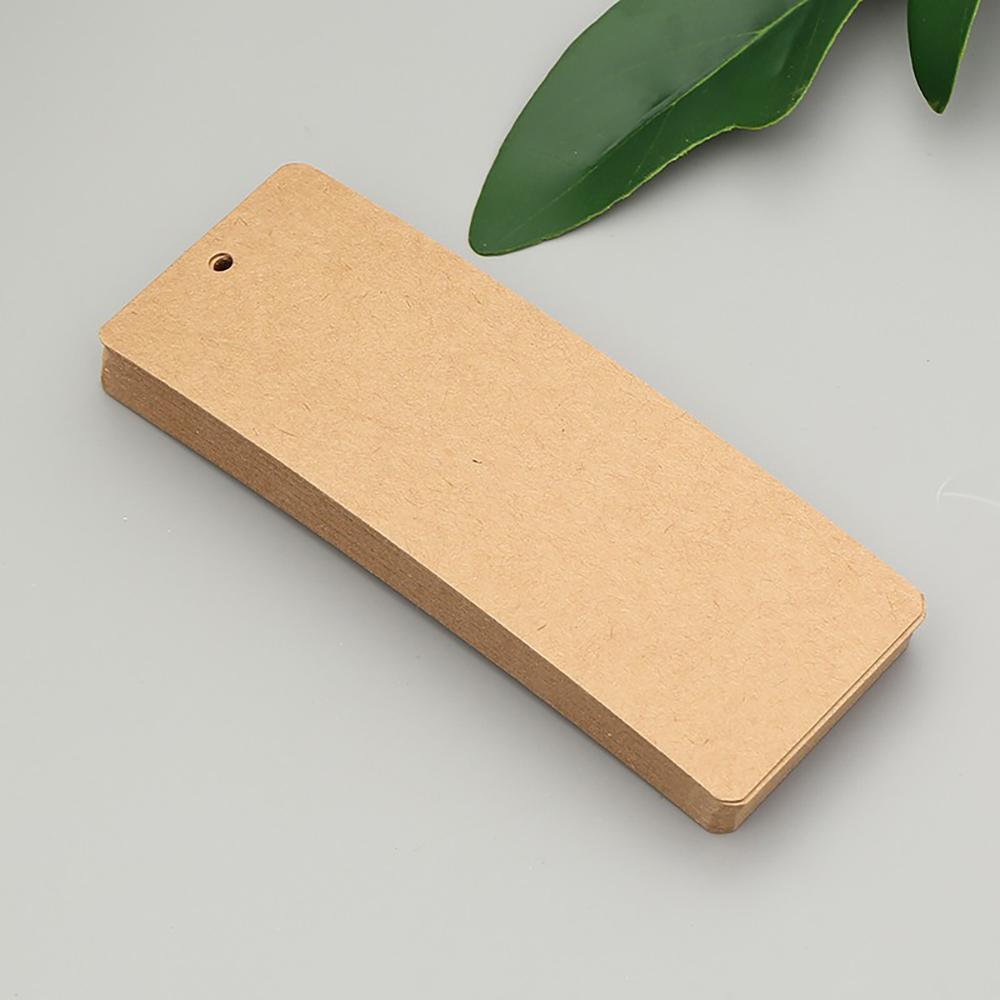 30 Blatt Leere Lesezeichenkarten mit abgerundeten Ecken und Loch, 350g Kraftpapier & Weißer Karton für DIY-Kunstmalerei