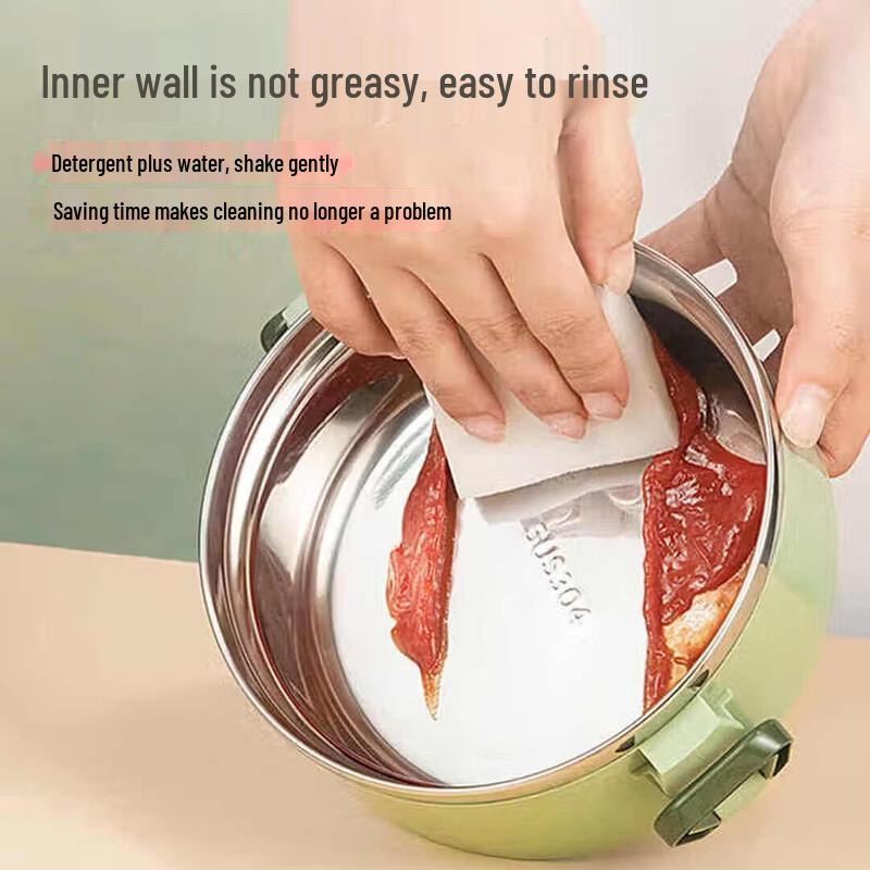 Aishida 3-Layer Stainless Steel Insulated Lunch Box