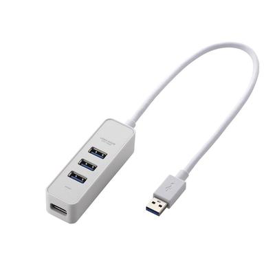 ELECOM Hub 4 Ports Bus Powered with Magnet Compatible with and Other Notebooks Nintendo Switch White USB3.0 MacBook/Surface Pro/Chromebook U3H-T405BWH