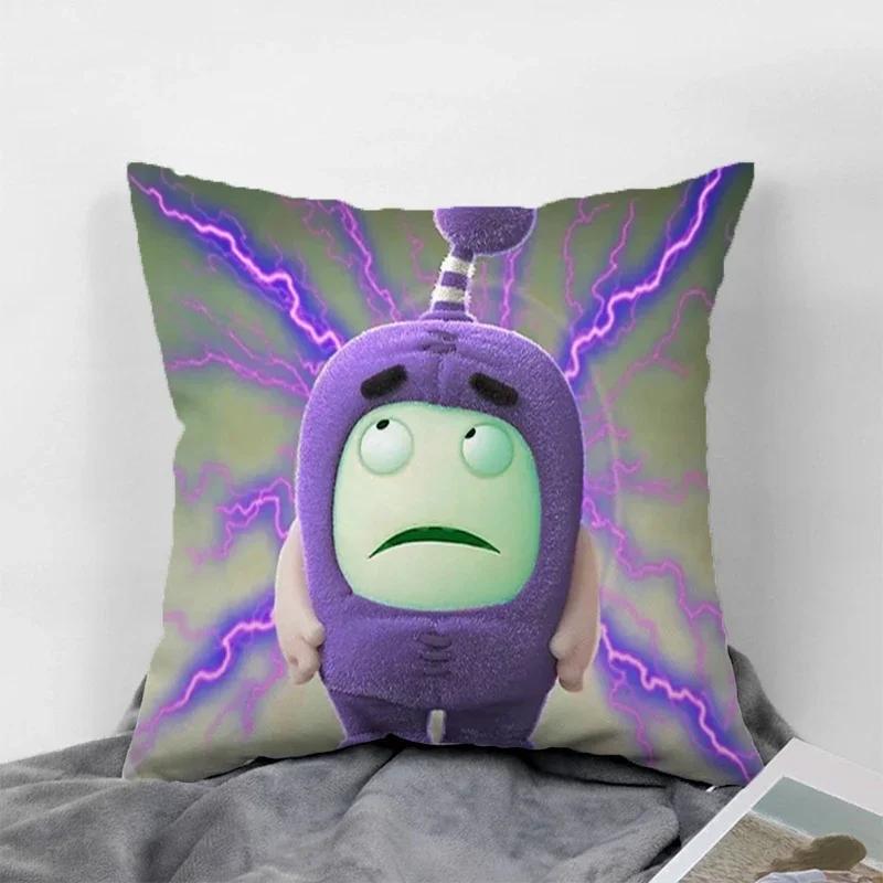 Dekoracja Domu Poszewki na Poduszki Oddbods na Poduszkę do Łóżka 45*45 Dekoracja Poduszek na Kanapę Salon Pościel na Łóżko Pojedyncze Pokrowiec na Kanapę Samochodową