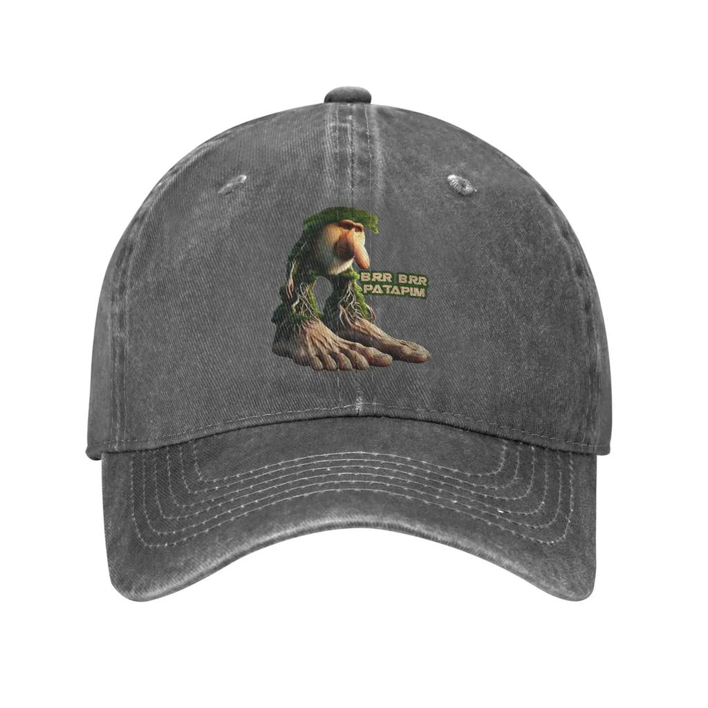 Brr Brr Patapim Meme Unisex Baseball Caps Italian Brainrot Memes Distressed Washed Hats Cap All Seasons Travel Gift Snapback Hat