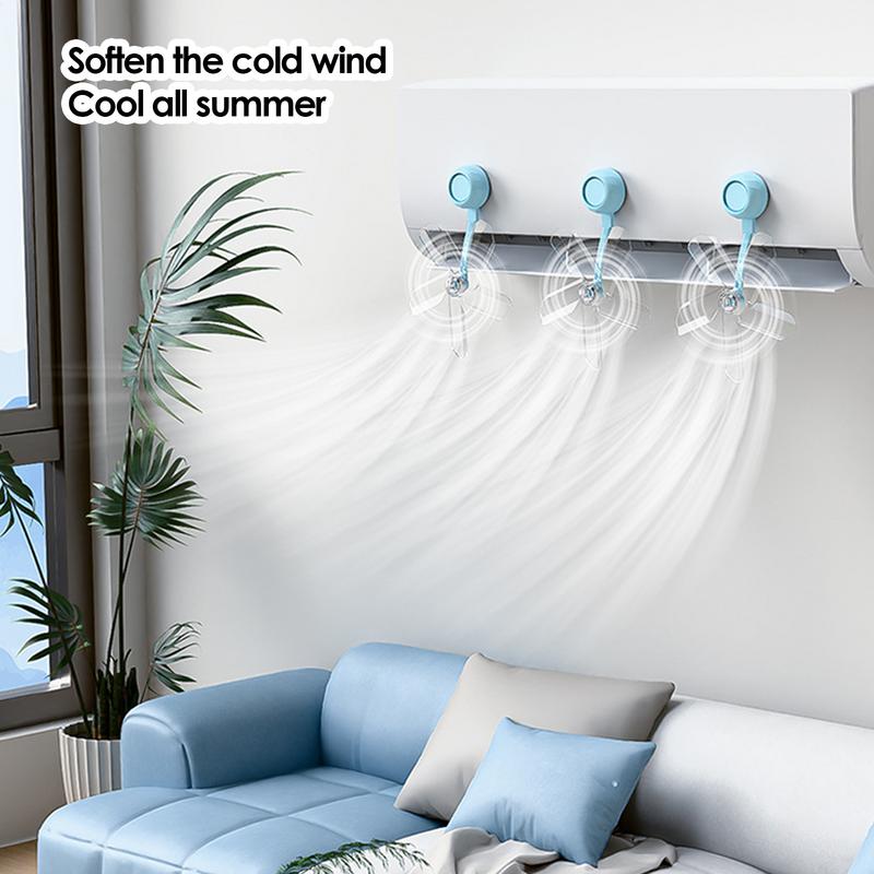 Air Vent Deflector Set of 3 Suction Cup Hvac Air Deflector Anti-Direct Blowing Guide Fan Wind Direction Baffles for Baby Room