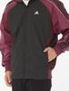 Adidas Beyond the Stripes KWX92 Woven Jersey Top with Warm Sizes Men's Loose-Fit Lining, Black/Maroon (JG8576), J/XL