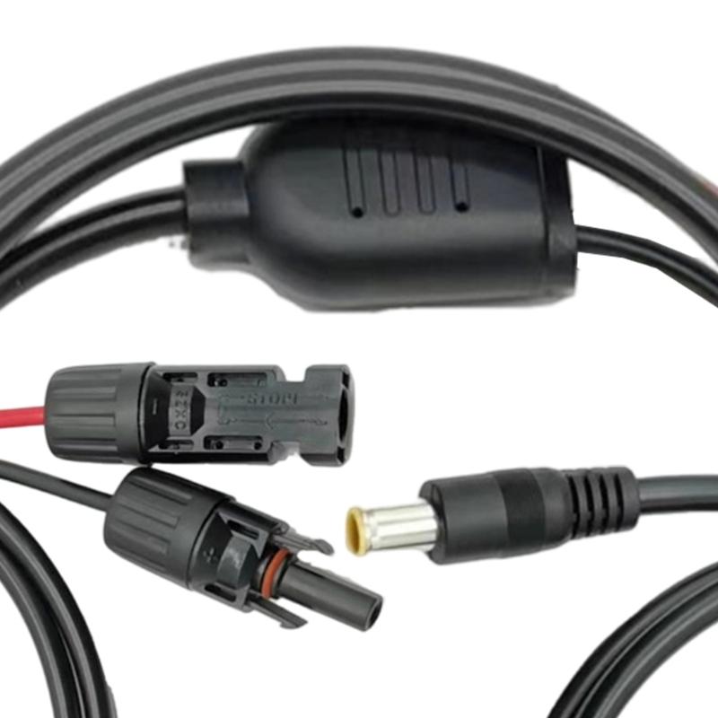 Durability PVC Solar Panel Connectors Cable 4 To DC7909 Cable For Reliable Powerbank Charging In Harsh Environment