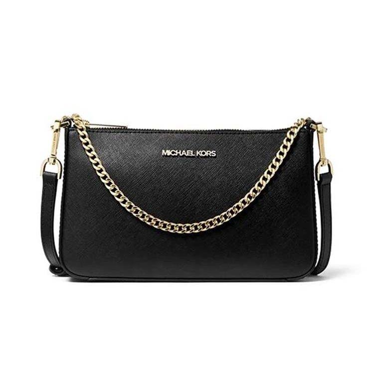 

Michael Kors MK Jet Set Chain Minimalist Leather Underarm Crossbody Shoulder Bag Women Bags Black 35S0GTVU6L-BLACK Basic Set (Bag+Dust Bag)