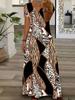 Women's Long Sleeve Dress with Geometric Animal Print In Multiple Patterns