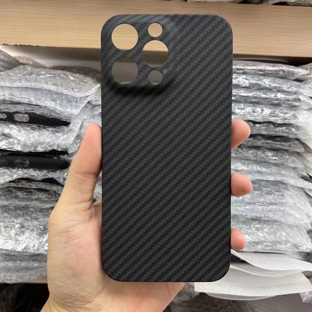 

Защитный чехол из углеродного волокна для iPhone 14 Pro Max 13 12 11 Pro Max/Samsung S23 S22 Ultra, ультратонкая задняя крышка Samsung S23 чёрный