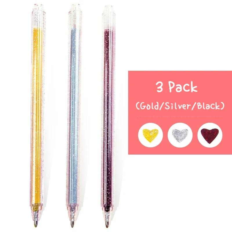 8/12/18 Farben Glitzer Gelstifte 1,0 MM Farbe Gelstift für Schule Büro Malbuch Notizbücher Zeichnen Kritzeln DIY Kunst Marker