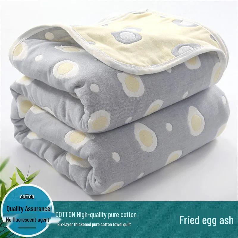 Soft Pure Cotton Gauze Quilt: Baby Swaddle, Stroller & Sofa Blanket