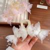 Sweet Bead Butterfly Clip Female Back Of The Head Hairpin Fairy Large Headdress