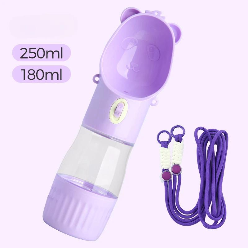 Water Bottle Pet Feeder Portable Dog Water Bottle With Food Cup For Small Large Dog Cats Outdoor Walking Drinking Feed Dispenser