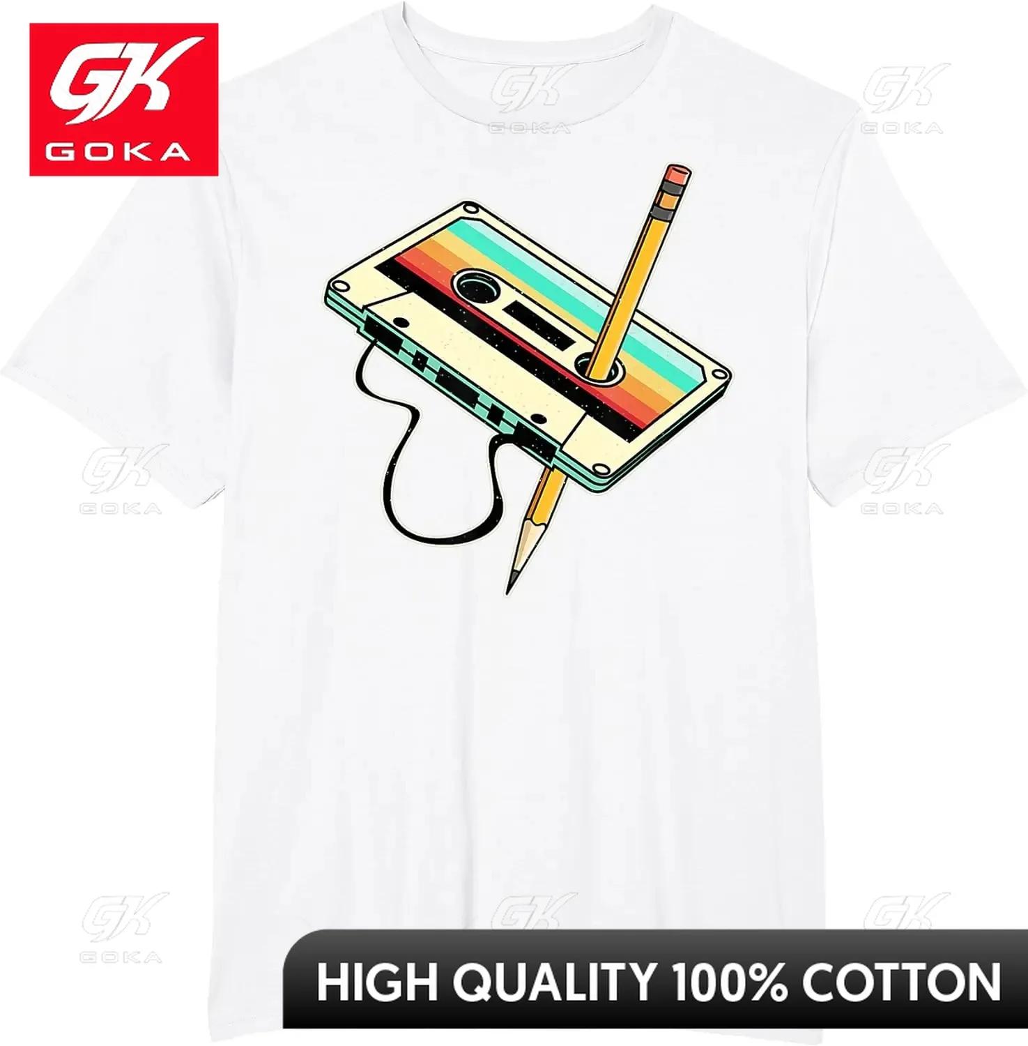 80s Cassette Tape Pencil 1980s Retro Vintage Throwback Music TShirt Unisex Clothing Vintage T Shirt Funny Vintage Graphic T Shirts S