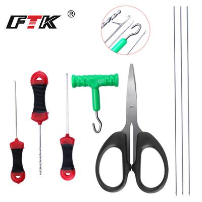 FTK Titanium Coated Stainless Steel Fishing Scissors Cutting PE Braided Line Cutting Layer Carp Fishing Tools Accessories