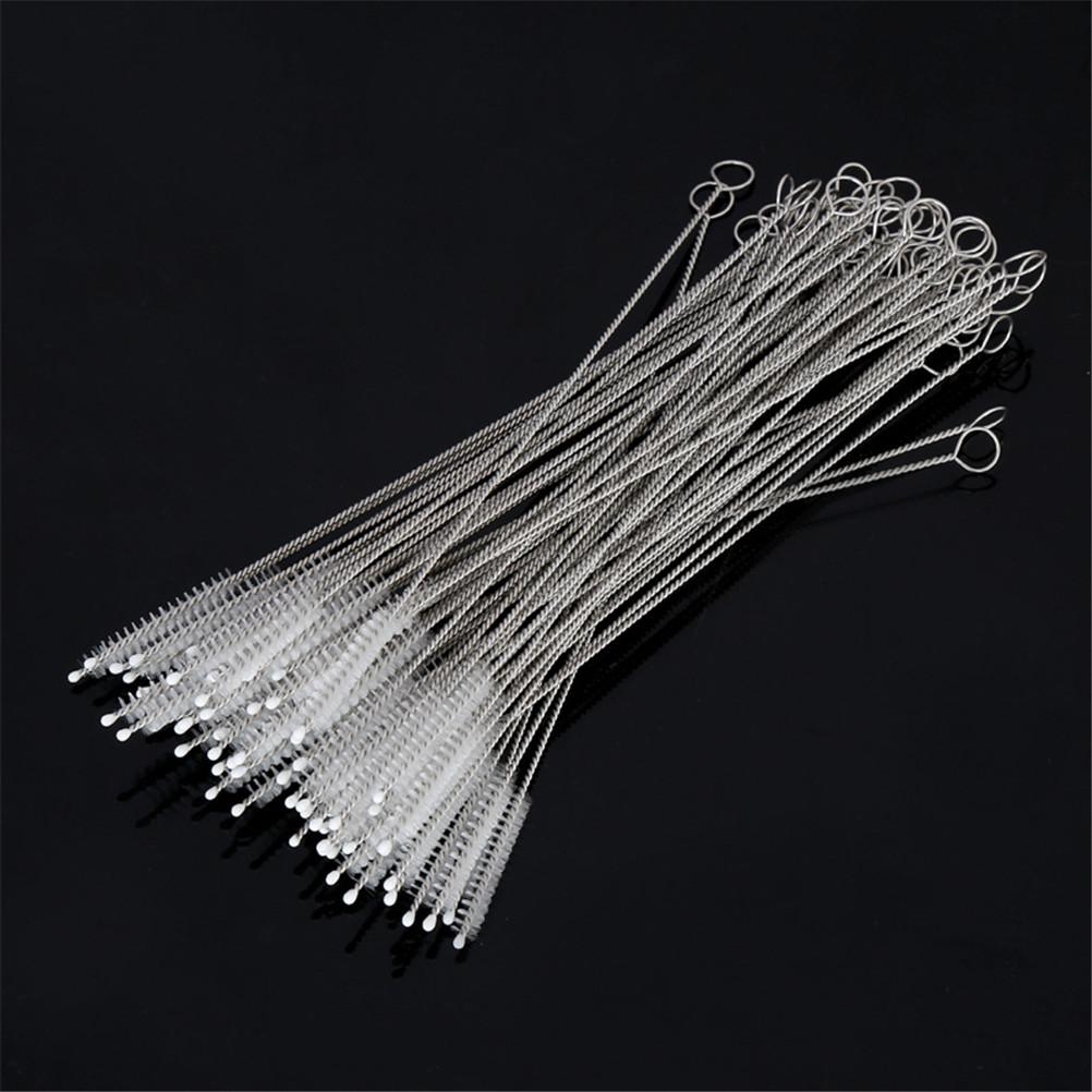 4/5/10Pcs/Set Stainless Soft Hair Suction Glass Tube Cleaner Brushes Tools Fish Tank Straw Bottle Cleaning Brush