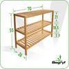 Szafka Na Buty Bambusowa Do Przedpokoju 70X26X55 Srb27 Begryf