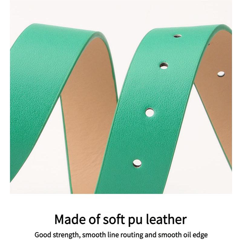 Women's Square Buckle Belt Faux Leather Adjustable Waist Strap Minimalist Fashion Accessory Elegant Decor Multi Color