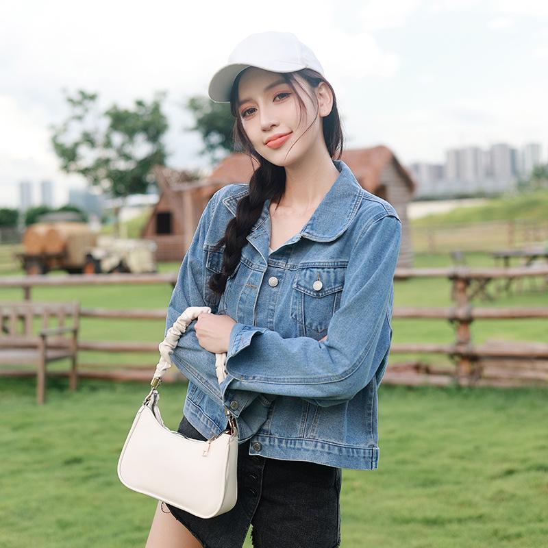 Korean Style Slimming H-Line Denim Jacket - Early Autumn Fashion Trend