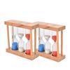 1/3/5Min Holz Rahmen Glas Sand Sanduhr Sanduhr Timer Uhr Zeit Decor Geschenk