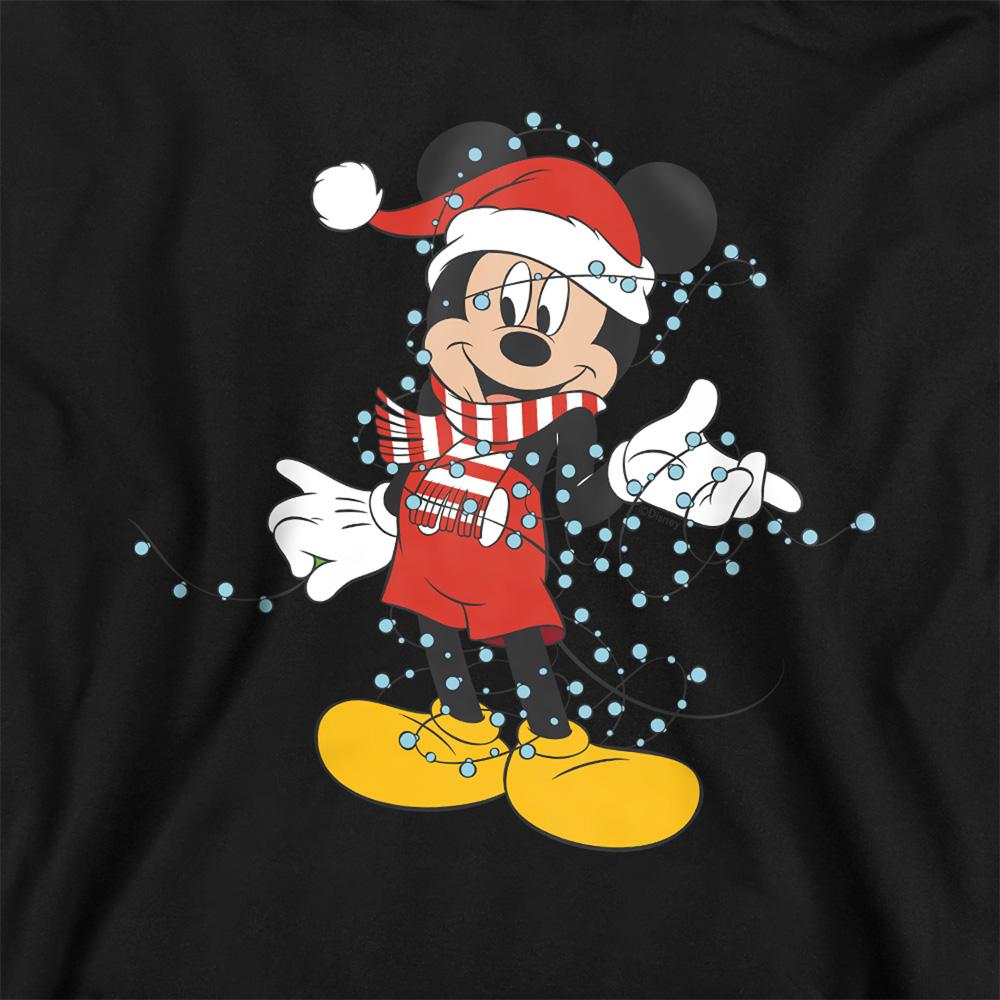 Disney Childrens/Kids Mickey Mouse Christmas Lights Pullover Hoodie