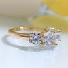 IOGOU Luxury 3.6CTTW All Moissanite Wedding Ring 5 Stone Sparkling Diamond Engagement Band 925 Silver Jewelry for Women