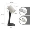 Lampe de table - NETTLIFE - Lot de 2 lampes E14 - Métal gris foncé - 37,4 cm - Style scandinave