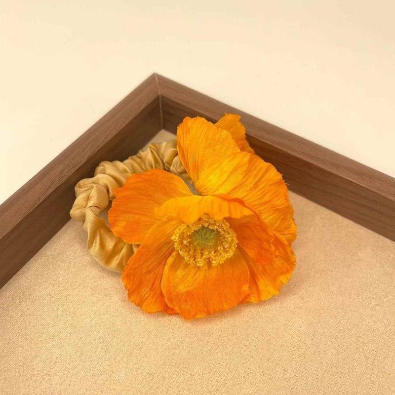 

Винтажная резинка для волос с большим цветком, повязка на голову для женщин, девушек, эластичная резинка, резинка для волос для хвостика, милые аксессуары для волос, подарки