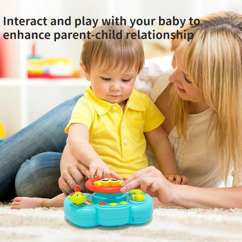 Baby Toy Simulation Steering Wheel Toy Cartoon Crab Toys Baby Simulator Car Early Education Toy With Music Light Vocal Toys Gift