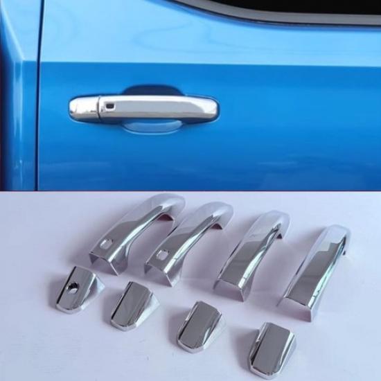For -2025 Chevrolet Colorado Chrome Side Door Handle Frame Cover Trim 8pcs