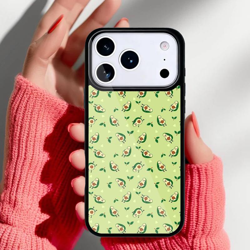 Newest Delicious Avocado Pattern Phone Case for iPhone 17 Air 16e 15 14 13 Pro Max Back Cover for 12 11 Pro Coque