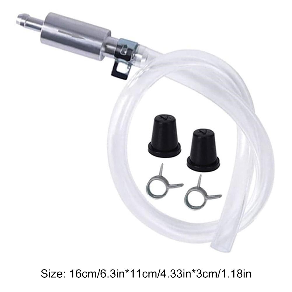Brake Bleeder Hose with Nozzle Cap & Clamp One Way Check Valve Tube Universal Brake Fluid Bleeder Kit for Car Motorcycle Clutch