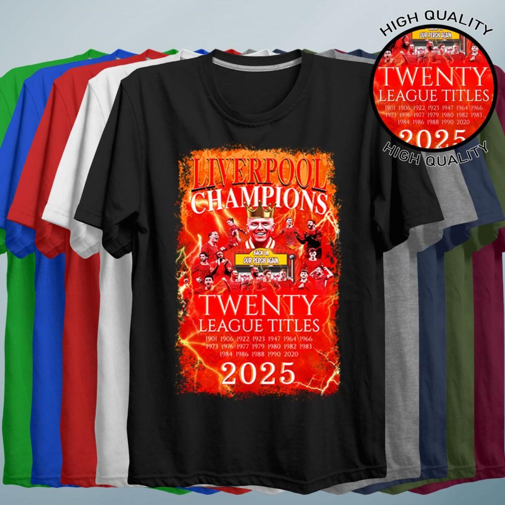 Vintage LIVERPOOL 2025 Champions Top Adult Kids Sizes Souvenir Football T Shirt