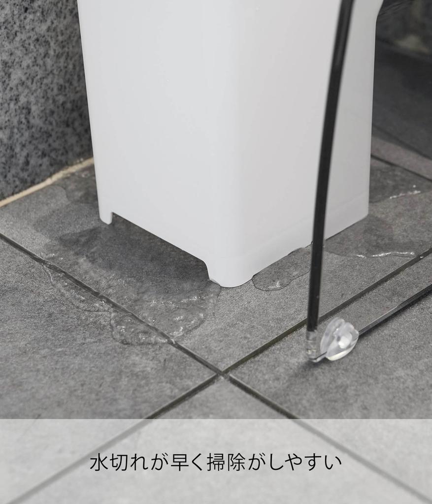 Yamazaki Jitsugyo Drainable Trash Can 5L White X X H23cm Tower Bathroom Dust Box Large Capacity 1812 (Yamazaki) W16.3 D16.3