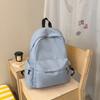 Schoolbag New School Bag Versatile Solid Color College Student Simple Mori Backpack Campus Large Capacity Commuter Computer Backpack