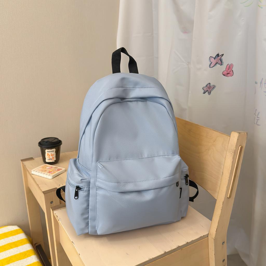 Schoolbag New School Bag Versatile Solid Color College Student Simple Mori Backpack Campus Large Capacity Commuter Computer Backpack