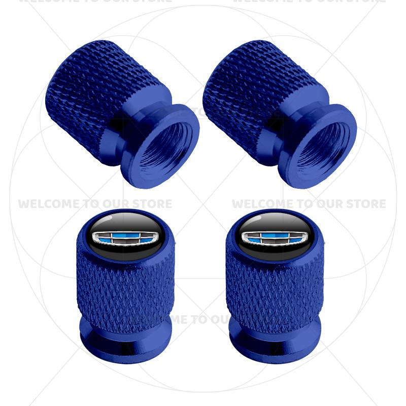 For Geely Auto Emblem Coolray Tugella Monjaro Atlas Pro Okavango 4Pcs Aluminum Car Tire Valve Caps Wheel Stem Air Dust Covers
