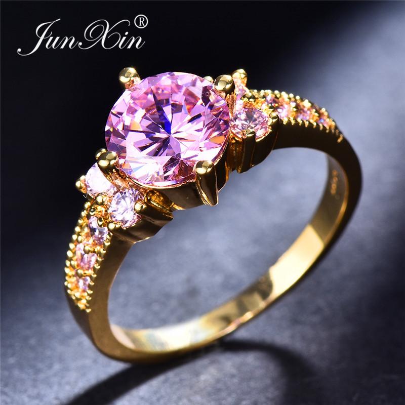 10 Farben Wunderschöner Männlicher Weiblicher Schwarzer Runder Ring Kristall Zirkon Gelbgold Farbe Eheringe Für Männer Und Frauen