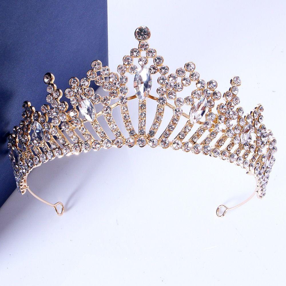 

Bridal Hair Accessories Fashion Jewelry Hair Band Bride Crown Women Tiara Korean Style Headband золотой