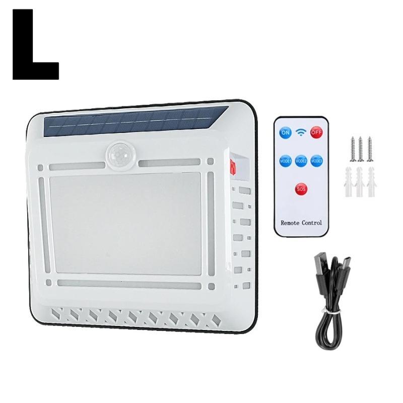 LED Solar Warm Light USB Rechargeable Floodlight Body Sensor Light Outdoor Wall Lamp House Garage Waterproof