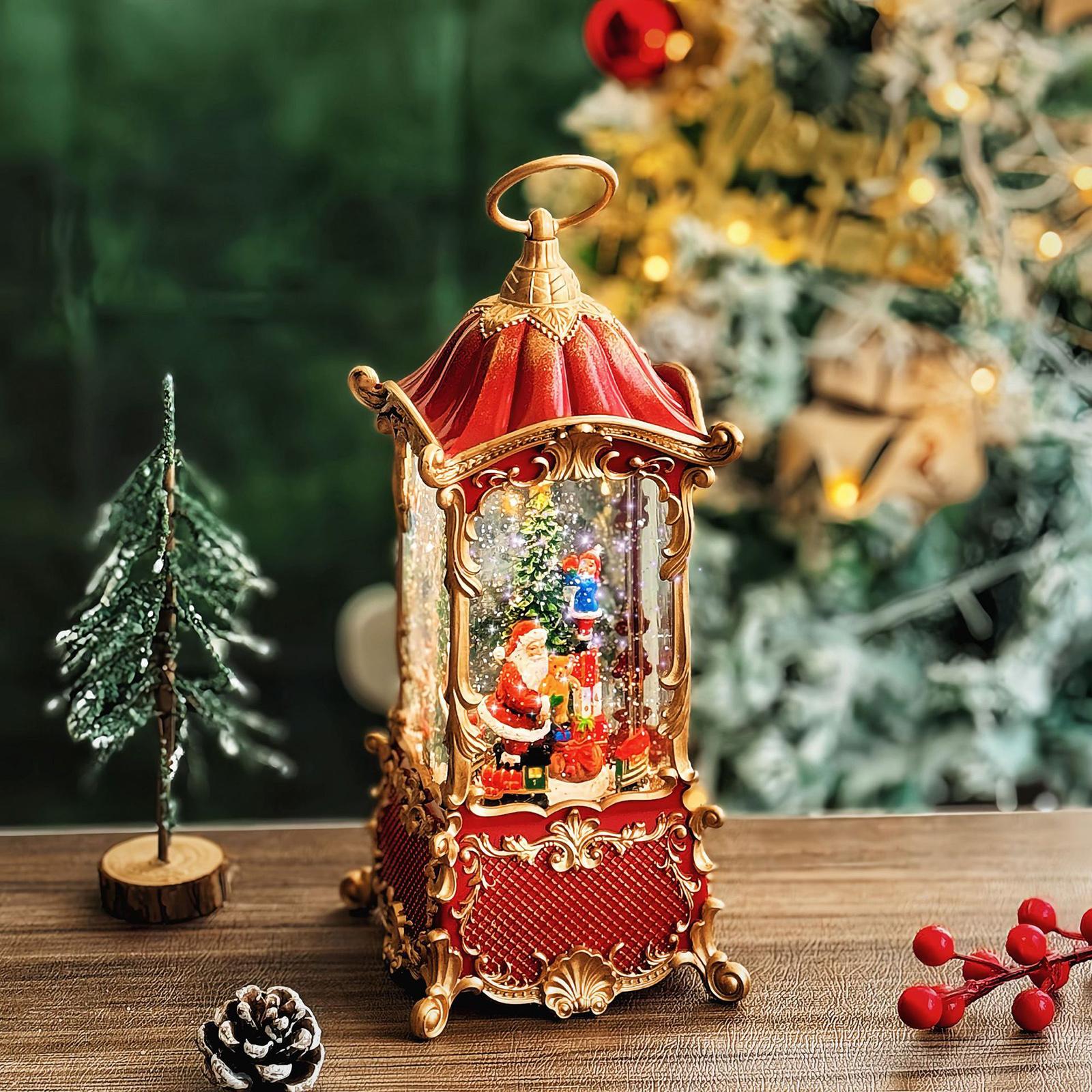 

Рождественская карусель Старик Дерево Музыкальная шкатулка Светодиодные огни с изменением цвета Подарки на День рождения Юбилей Рождество День святого Валентина