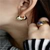 Irregular Hammering Surface Design Ear Buckle Niche Trendy Popular Earrings Fashion Spring And Summer Earrings
