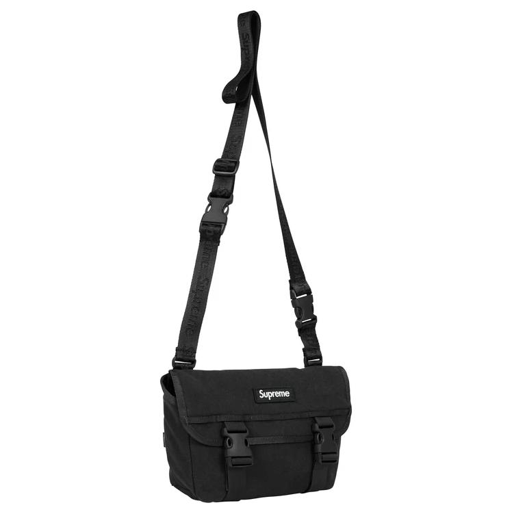 New Supreme Canvas Shoulder Bag, Crossbody Bag Mini Unisex Black B8-SS25-BLACK
