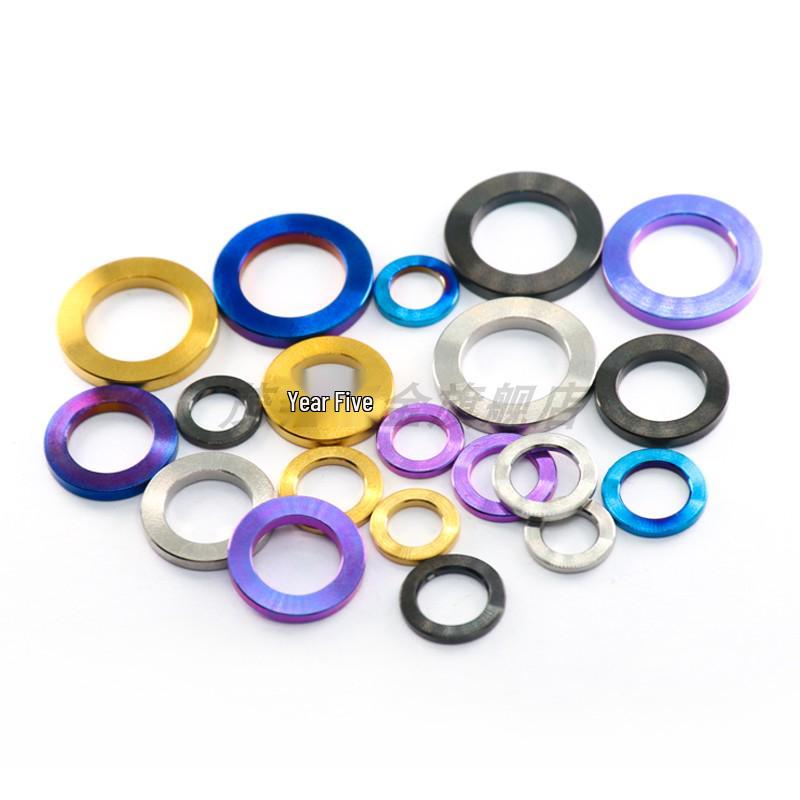 Titanium Alloy Flat Washer for M4-M10: Suitable for Bicycles, Electric Vehicles, and Motorcycles