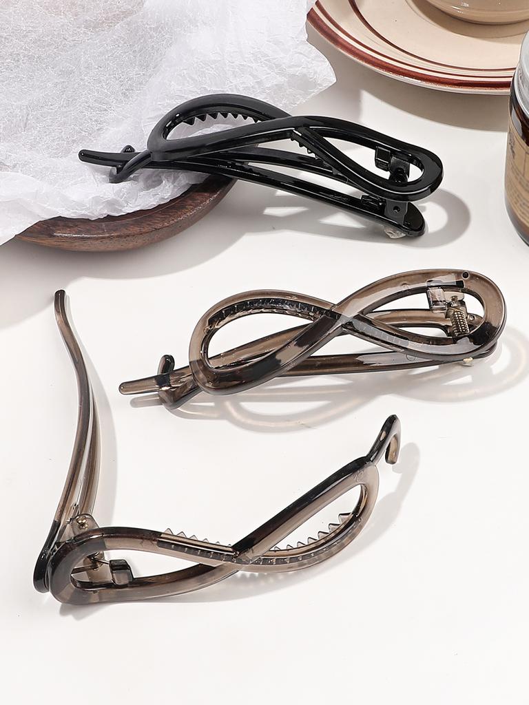 4Pcs Paris French Hair Barrettes for Women Thick Hair,Hair Clip Tortoise Shell,Strong Hold Grip No Slip Styling Hair Accessories