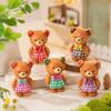 5pcs Resin Apron Bear Decorations Cartoon Desk Bear Decorations Little Bear Figurine  Desktop Use