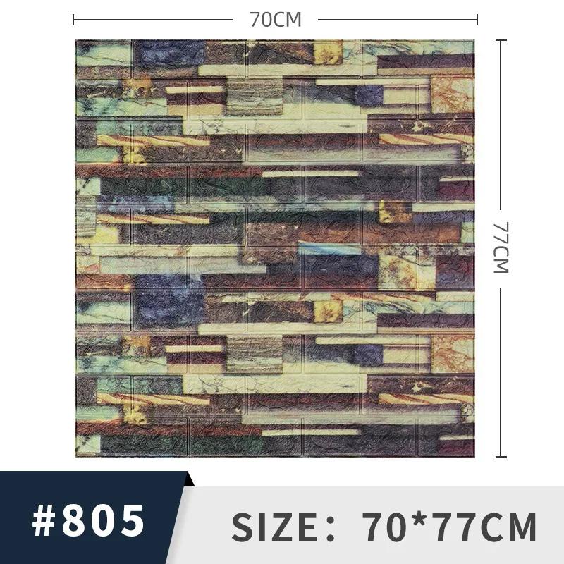 Self-adhesive 3d Three-dimensional Wall Stickers Foam Brick Pattern Decorative Stickers Retro Trend Background Wallpaper muraux