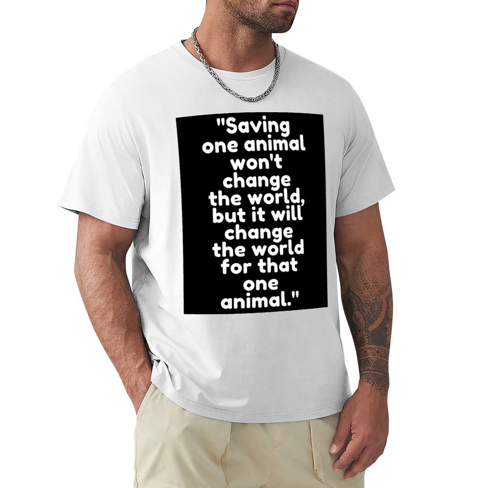 saving animals TShirt oversized graphic tee blue archive mens t shirt graphic S